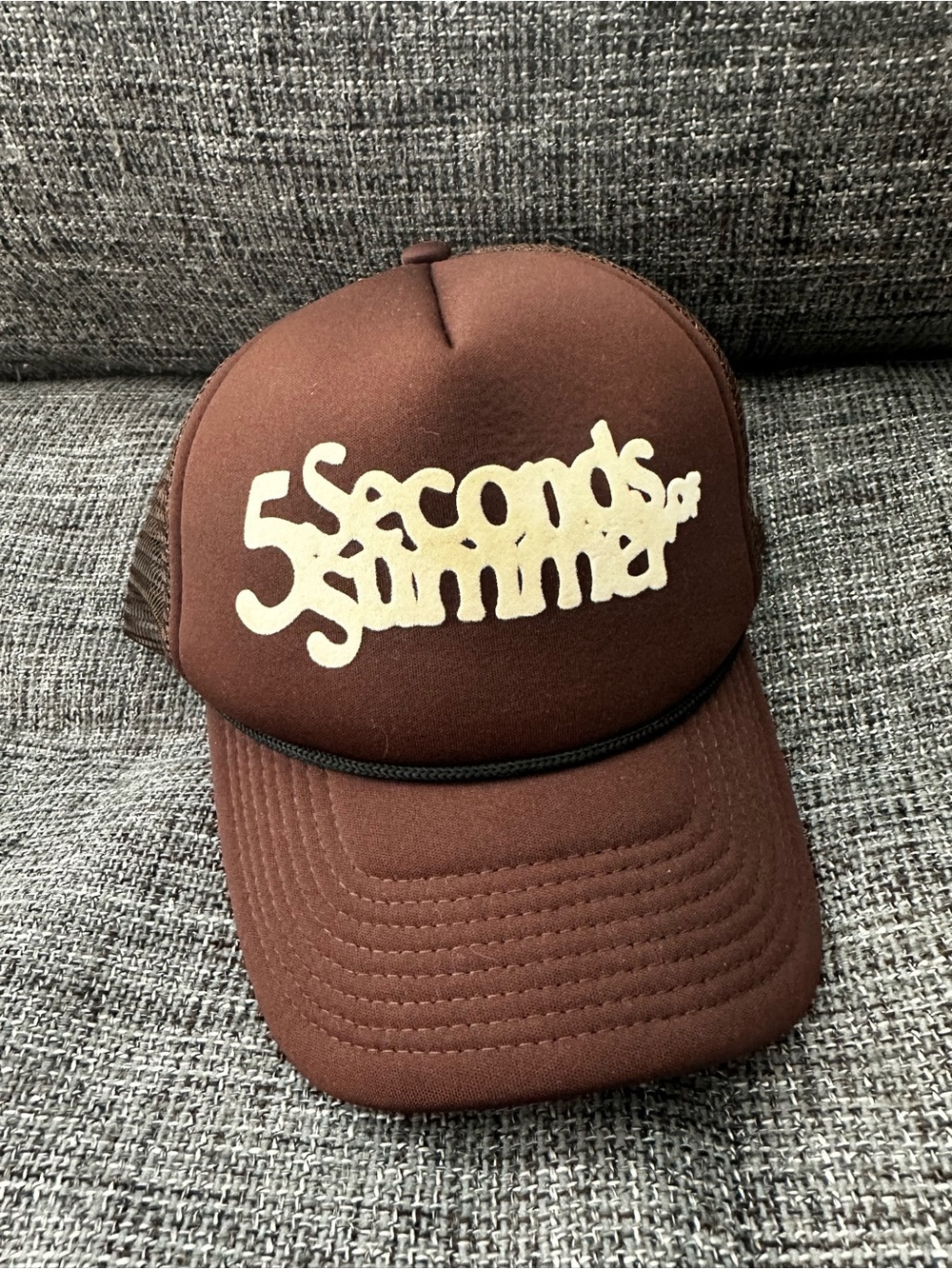 5 Seconds Of Summer Brown and Cream Mesh Trucker Hat